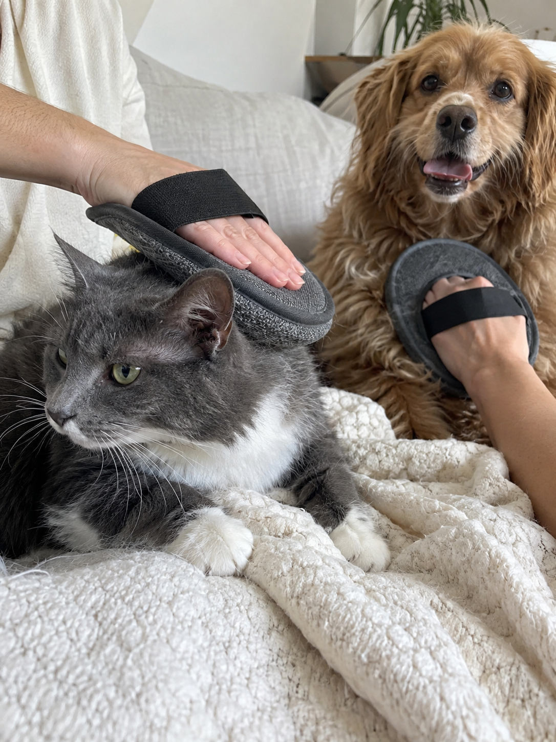 Reusable Pet Hair Removal Glove for Home & Clothes