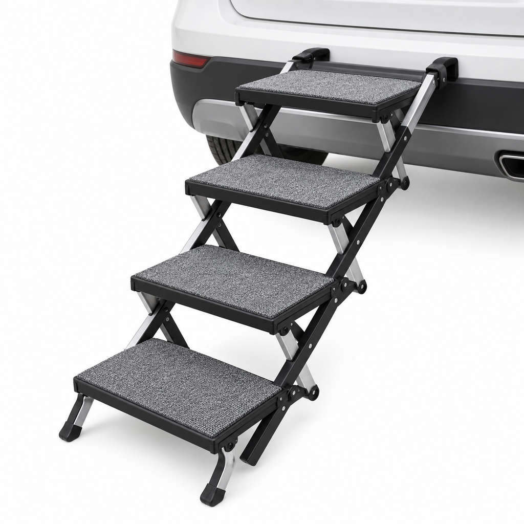 Gentle Climb Foldable Aluminum Dog Car Stairs