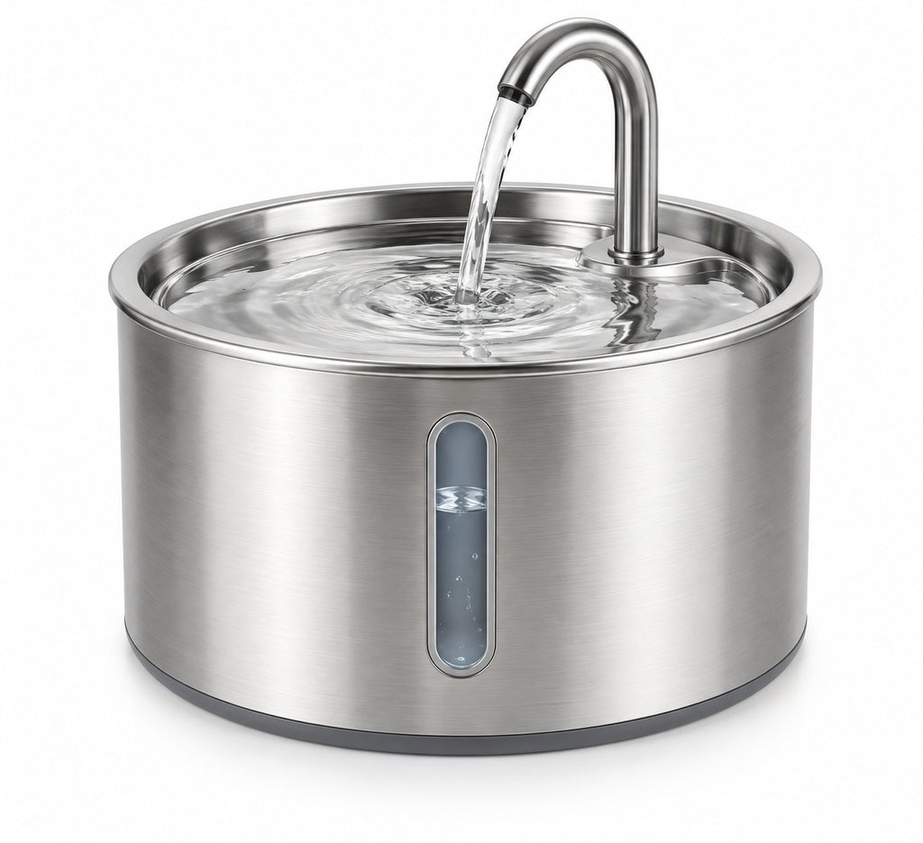 Fresh Stream Stainless Steel Cat Water Fountain