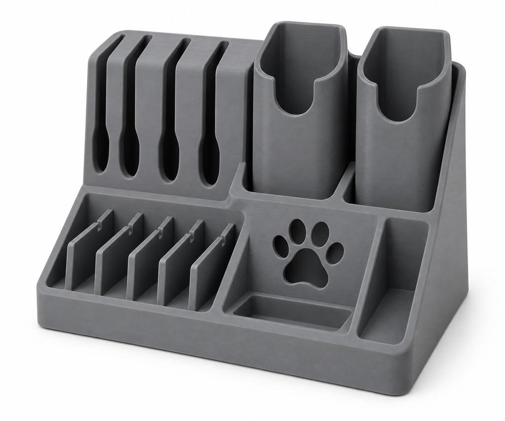 Clutter-Free Desktop Pet Grooming Tool Caddy