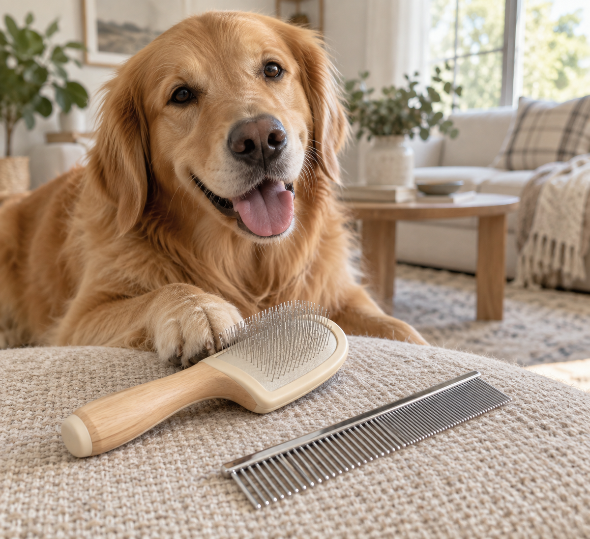 Doodle Coat Detangling Brush & Comb Grooming Set
