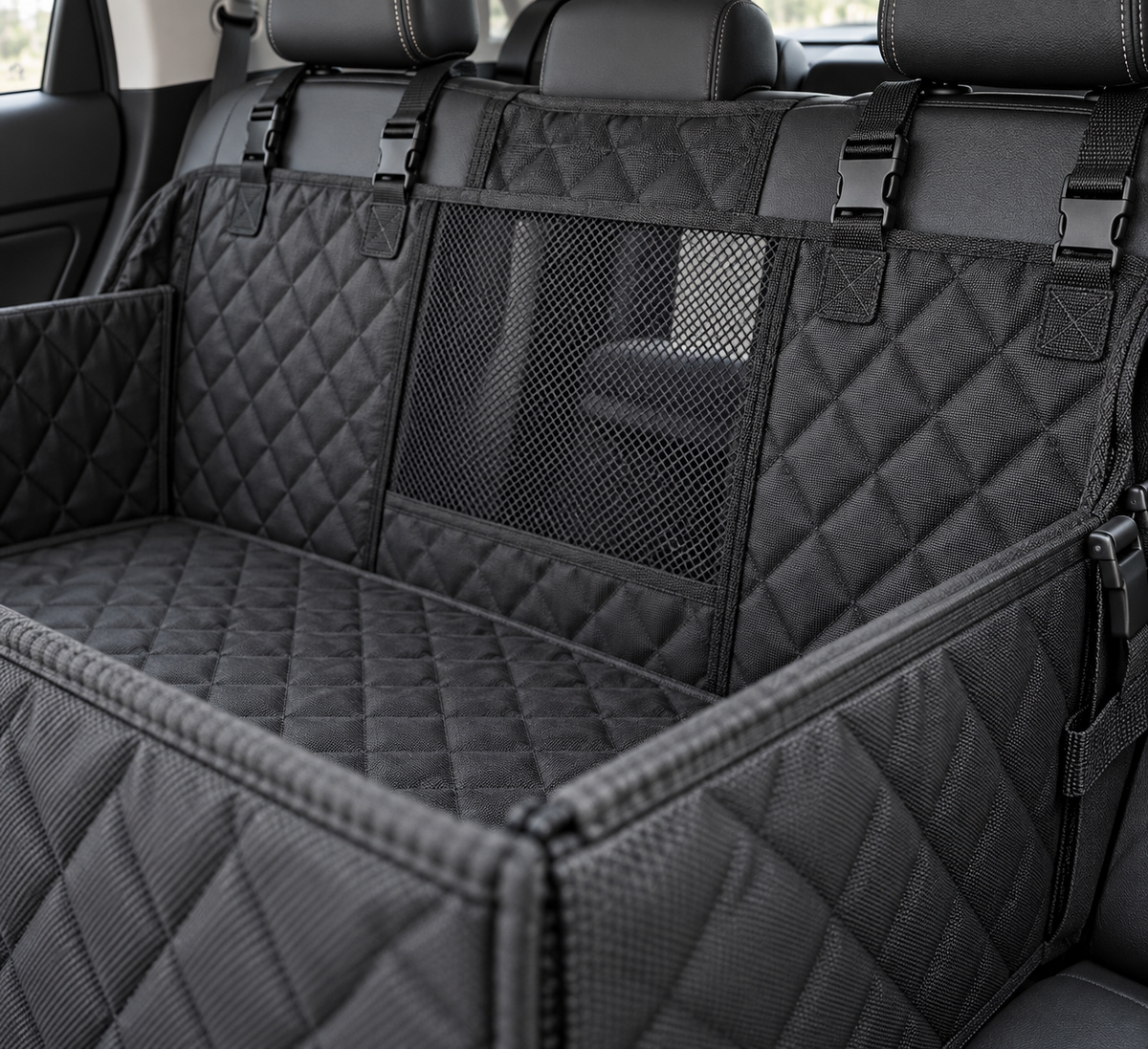 Solid Bottom Dog Car Seat Extender Cover