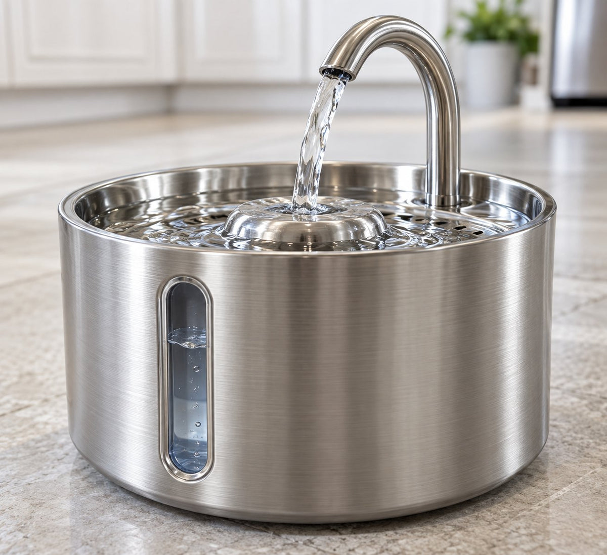 Fresh Stream Stainless Steel Cat Water Fountain