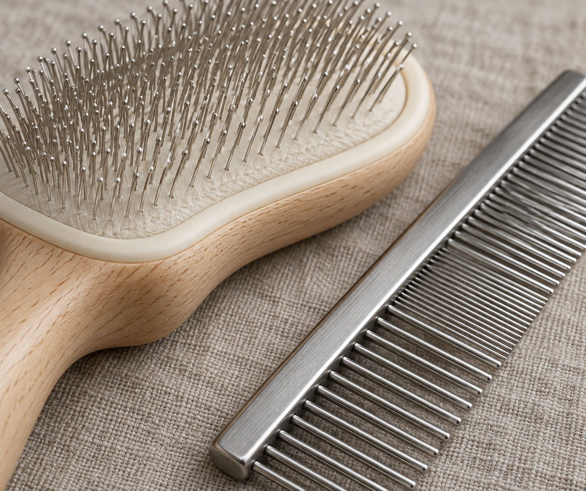 Doodle Coat Detangling Brush & Comb Grooming Set