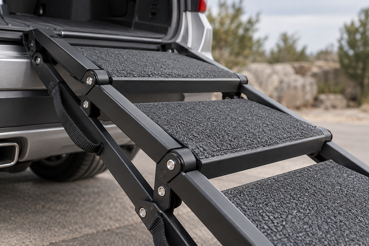 Gentle-Step Foldable Dog Car Ramp for SUVs & Trucks