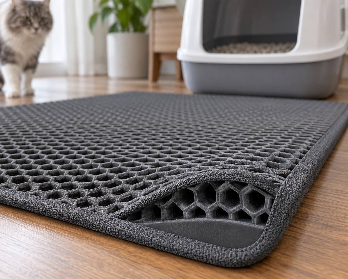 Scatter-Free Honeycomb Cat Litter Mat