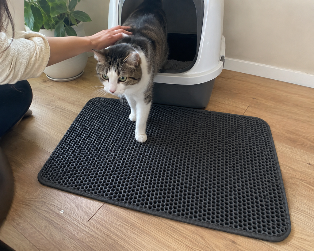 Scatter-Free Honeycomb Cat Litter Mat