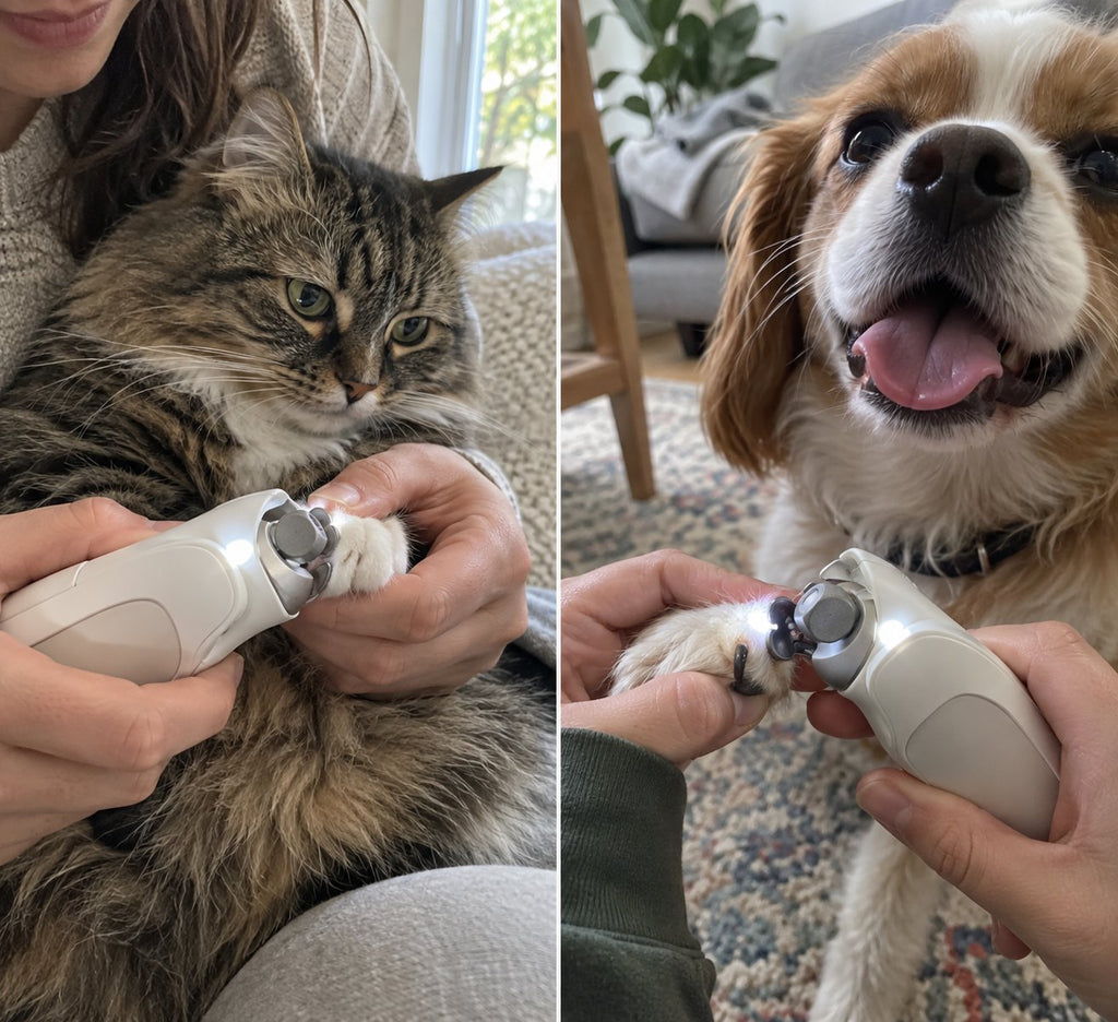 Quiet 2-in-1 LED Pet Nail Clipper & Grinder
