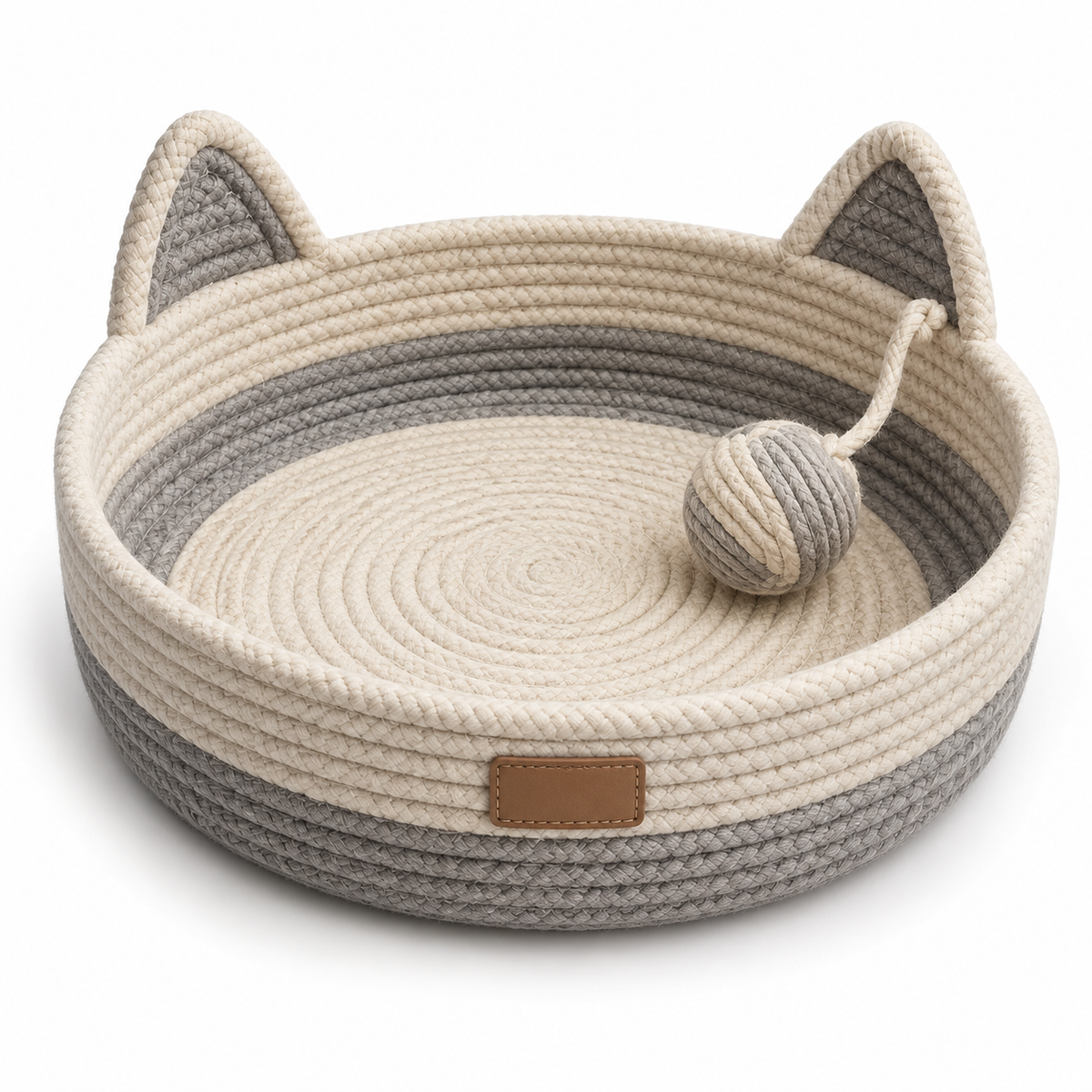 Furniture-Saving Woven Rope Cat Bed & Scratcher