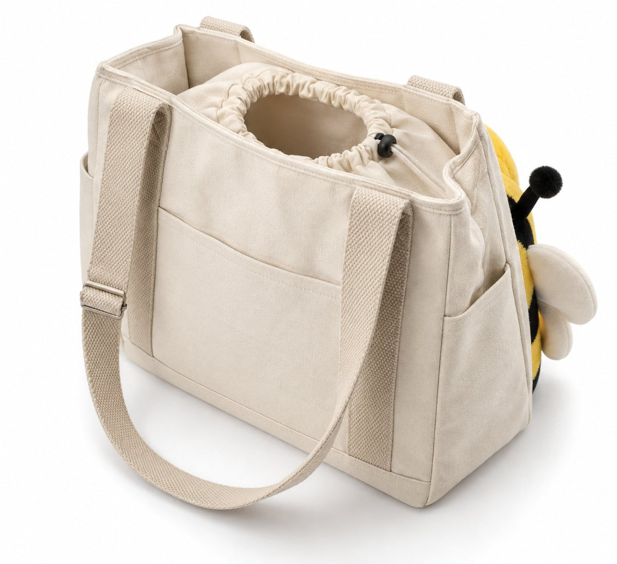 Hands-Free Bee Canvas Pet Carrier Tote