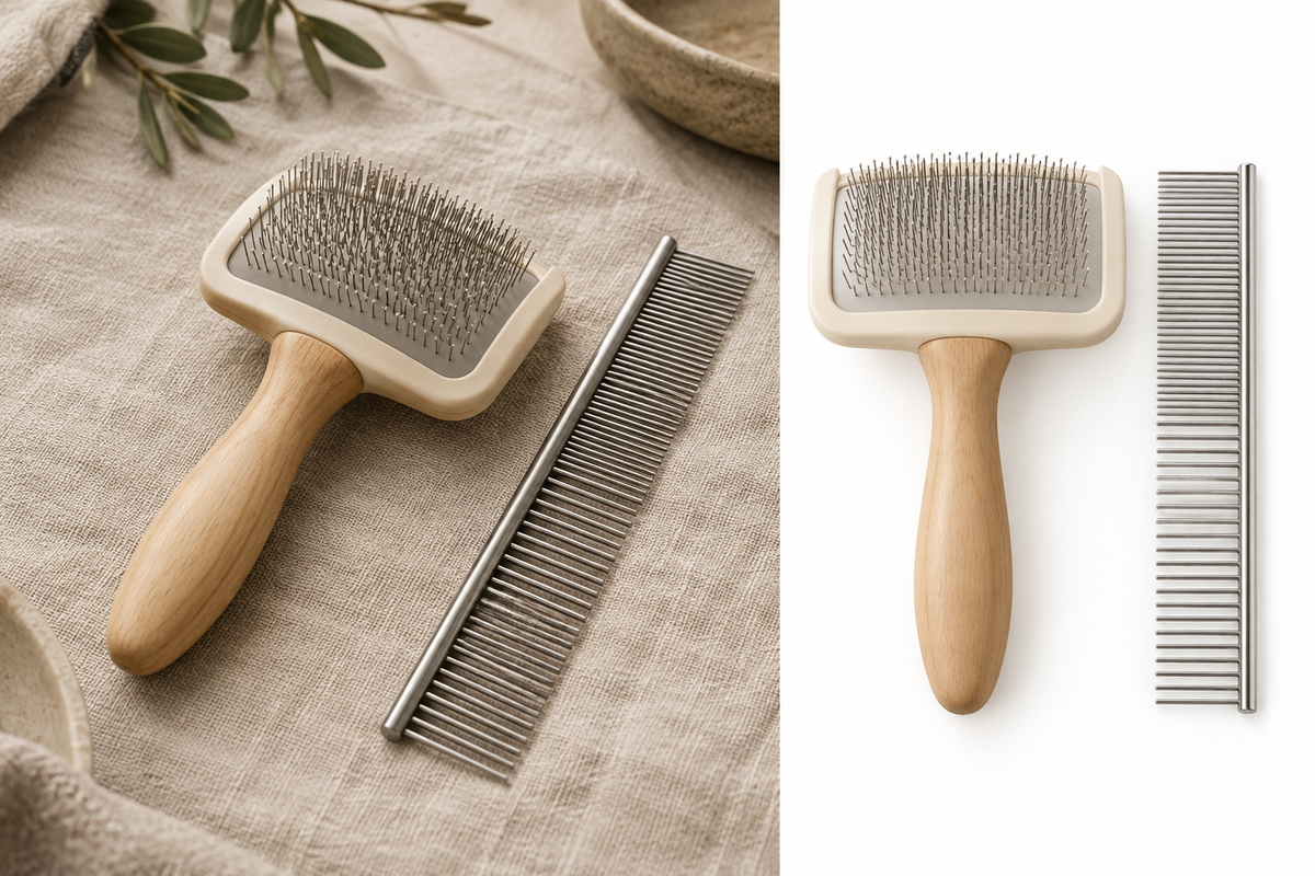 Doodle Coat Detangling Brush & Comb Grooming Set