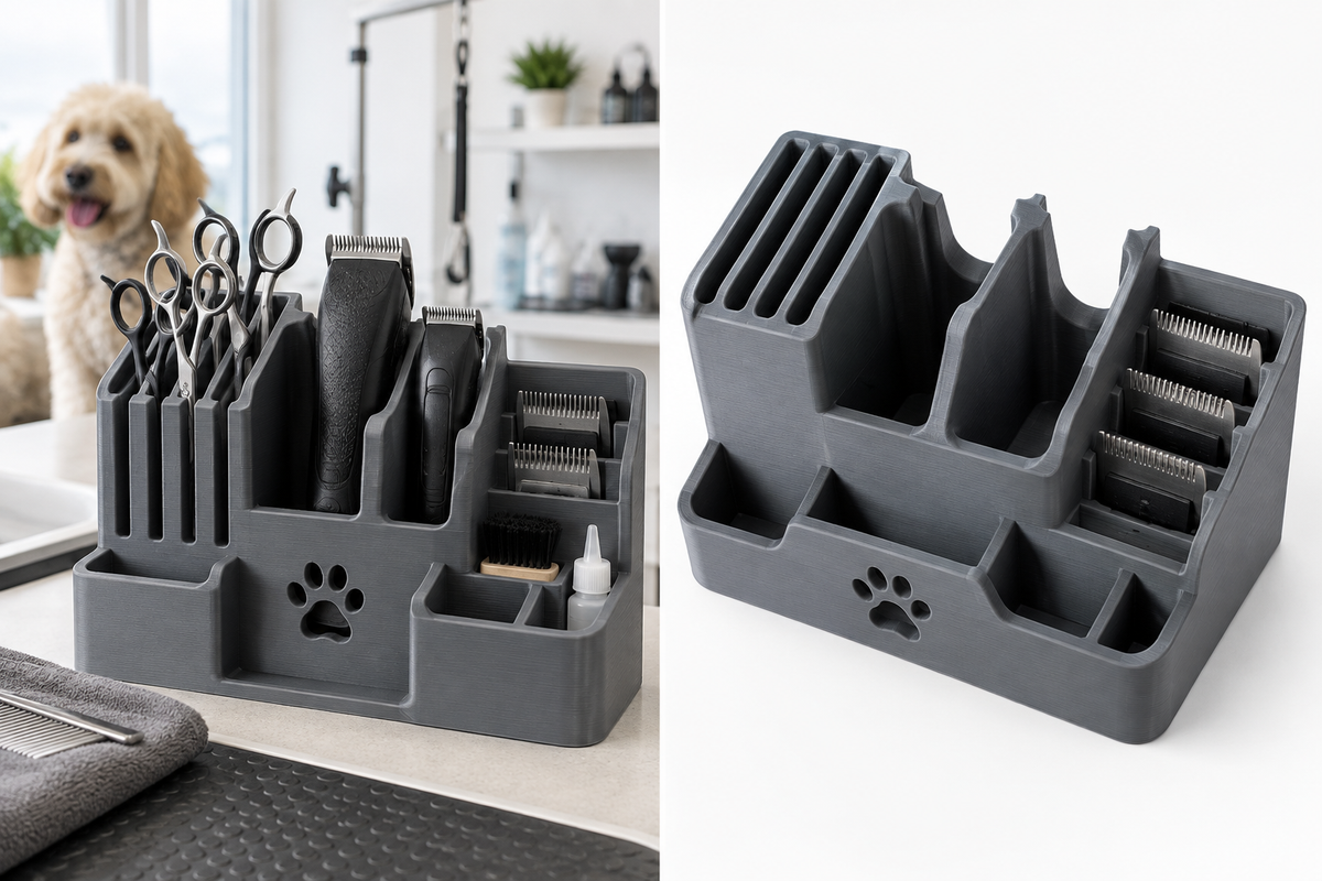 Clutter-Free Desktop Pet Grooming Tool Caddy