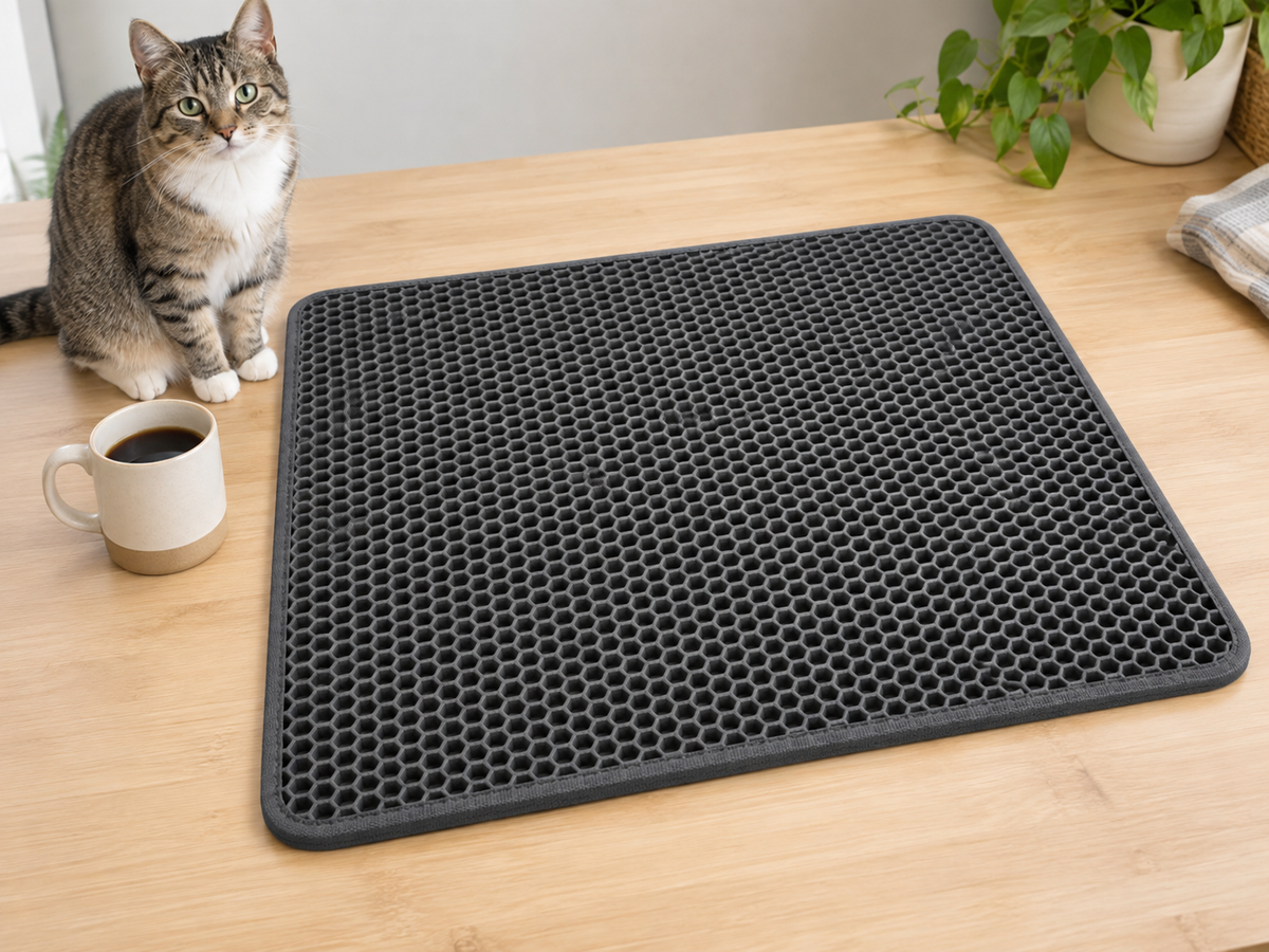 Track-Free Double-Layer Honeycomb Cat Litter Mat