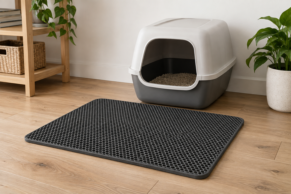 Scatter-Free Honeycomb Cat Litter Mat