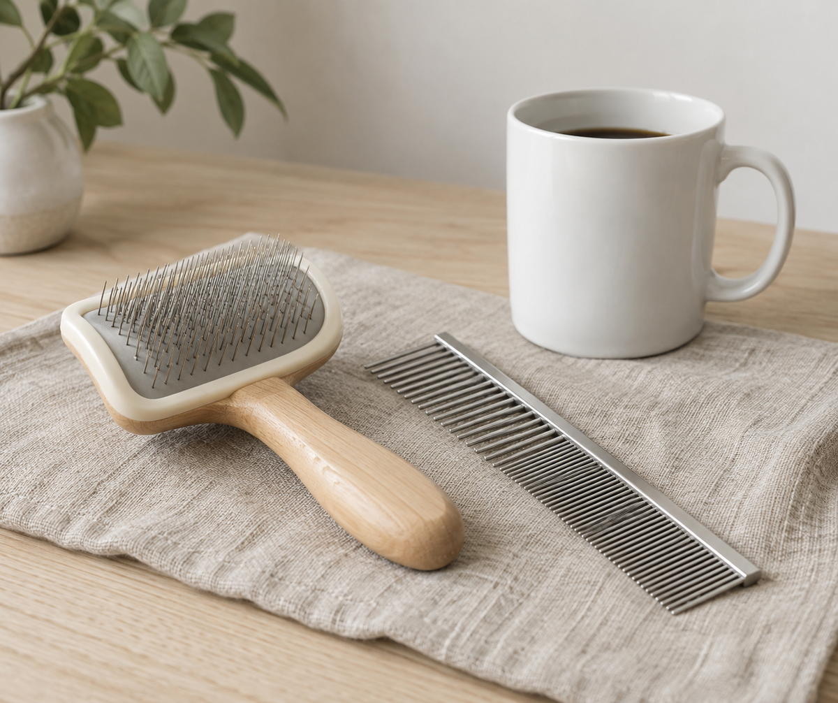 Doodle Coat Detangling Brush & Comb Grooming Set