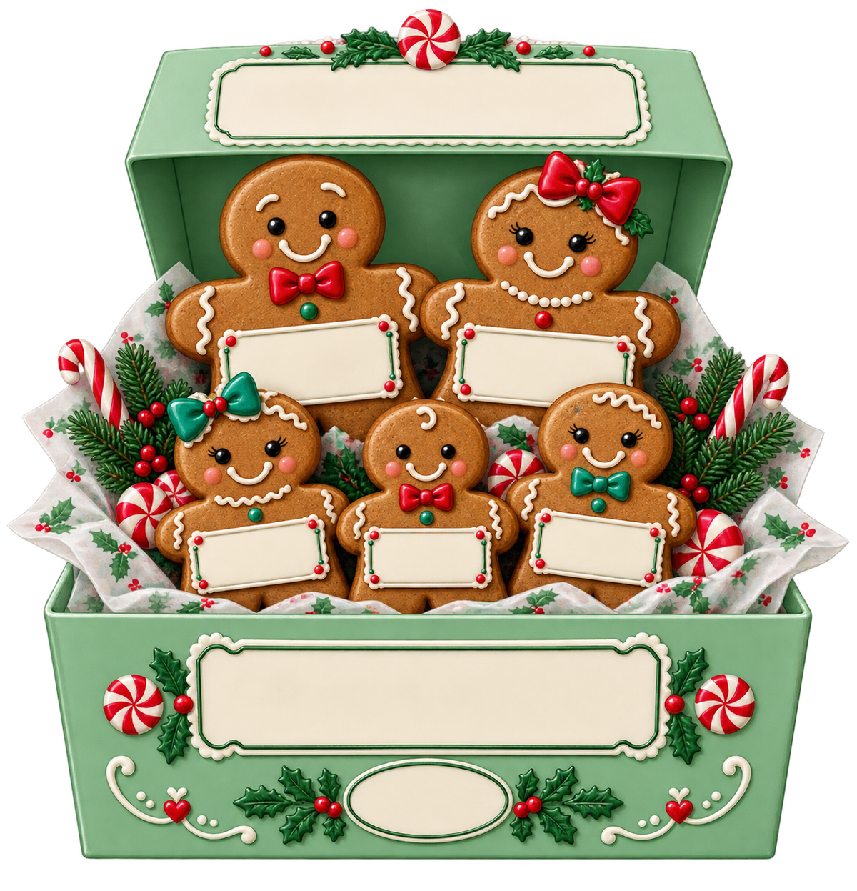 Christmas Cookie Family blank personalization artwork