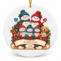 OF01 personalized round ceramic ornament - sample names - studio mockup