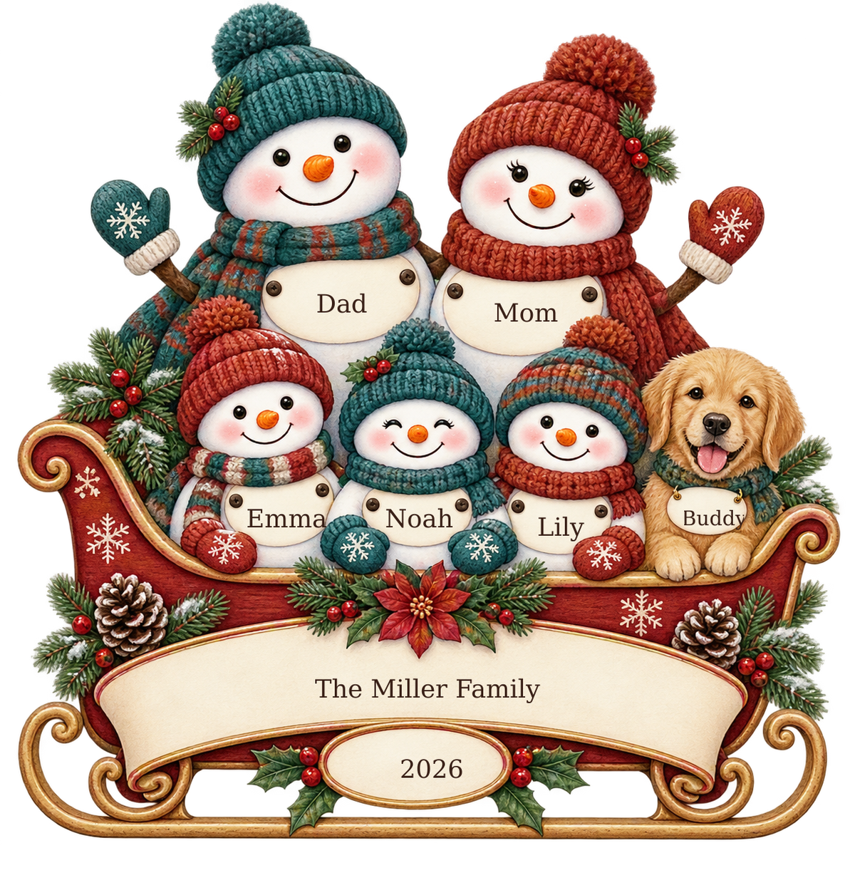Personalization example - OF01 - names shown are illustrative
