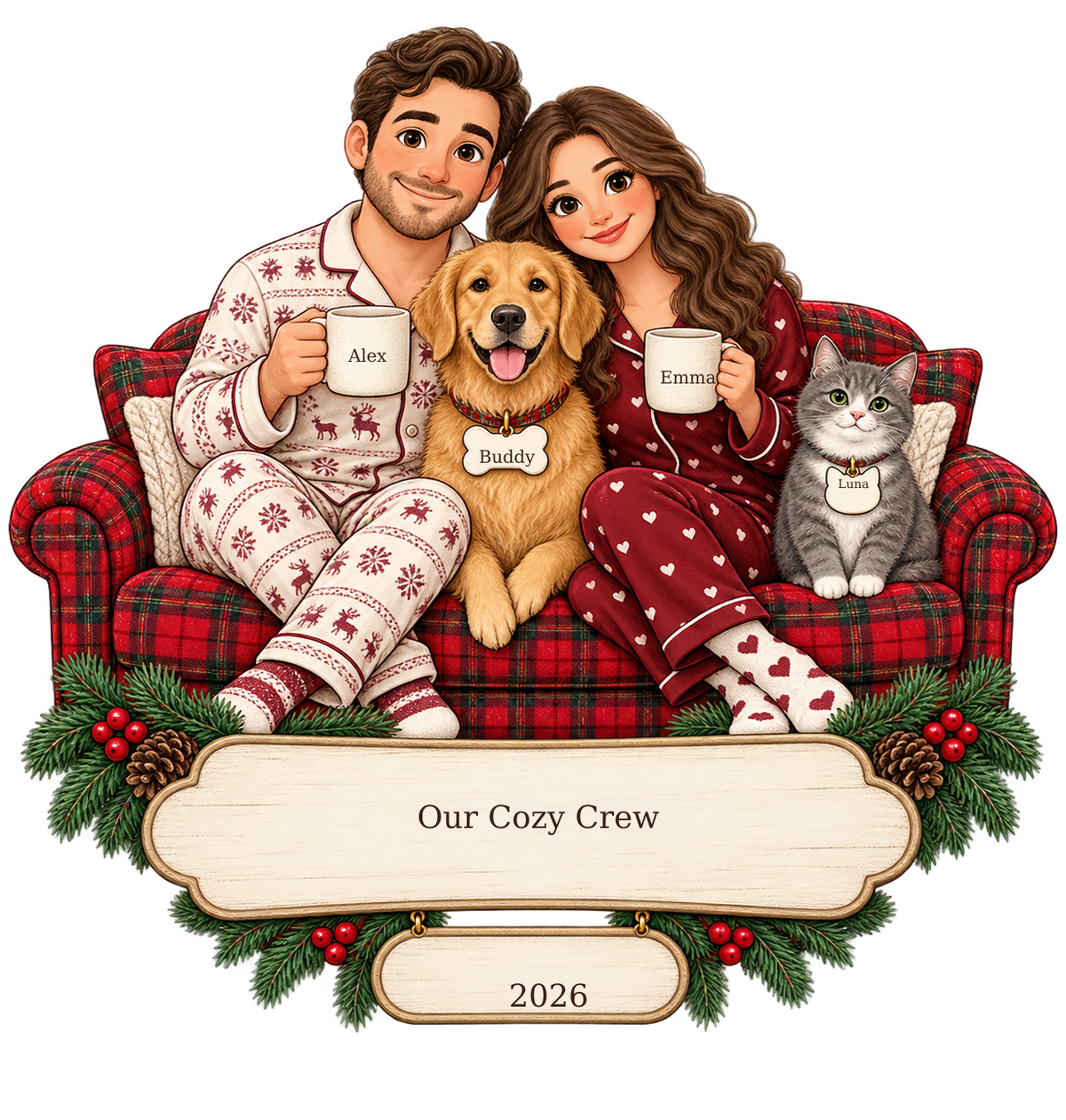 Flat personalization artwork - OF03 sample text