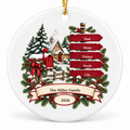 OF04 personalized round ceramic ornament - sample names - studio mockup