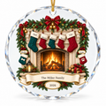 OF05 personalized round glass ornament - sample names - studio mockup