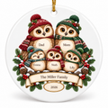 OF07 personalized round ceramic ornament - sample names - studio mockup