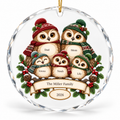 OF07 personalized round glass ornament - sample names - studio mockup