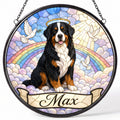 Personalized Bernese Mountain Dog Memorial Suncatcher Custom Dog Name Gift