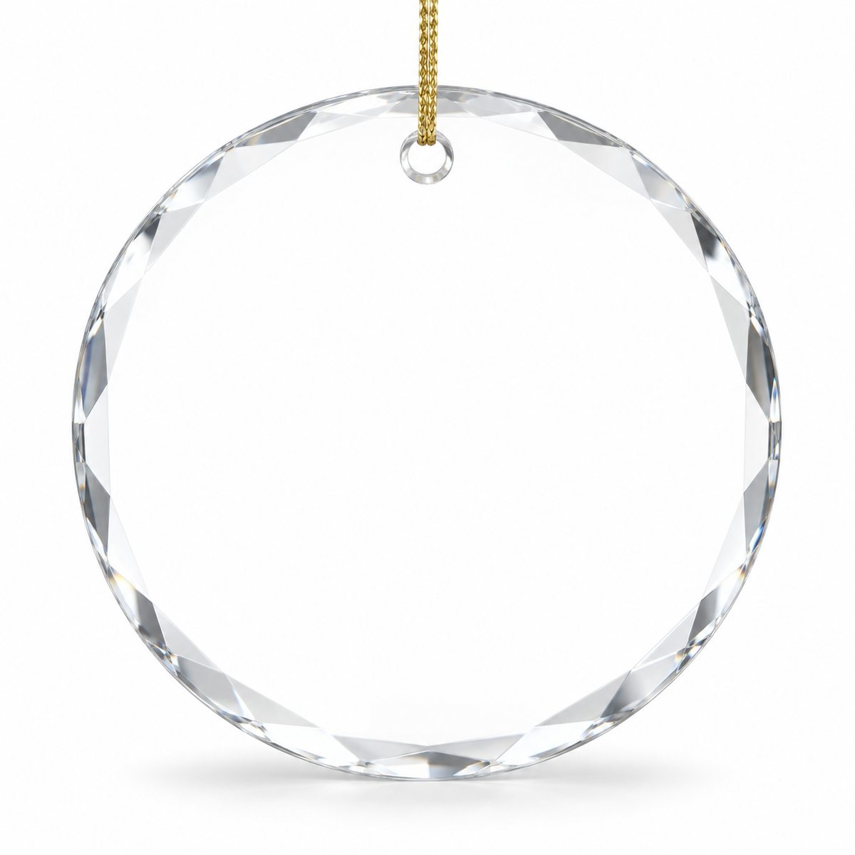 Blank round glass disc - live personalization mockup base