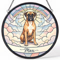 Personalized Boxer Memorial Suncatcher Custom Dog Name Gift