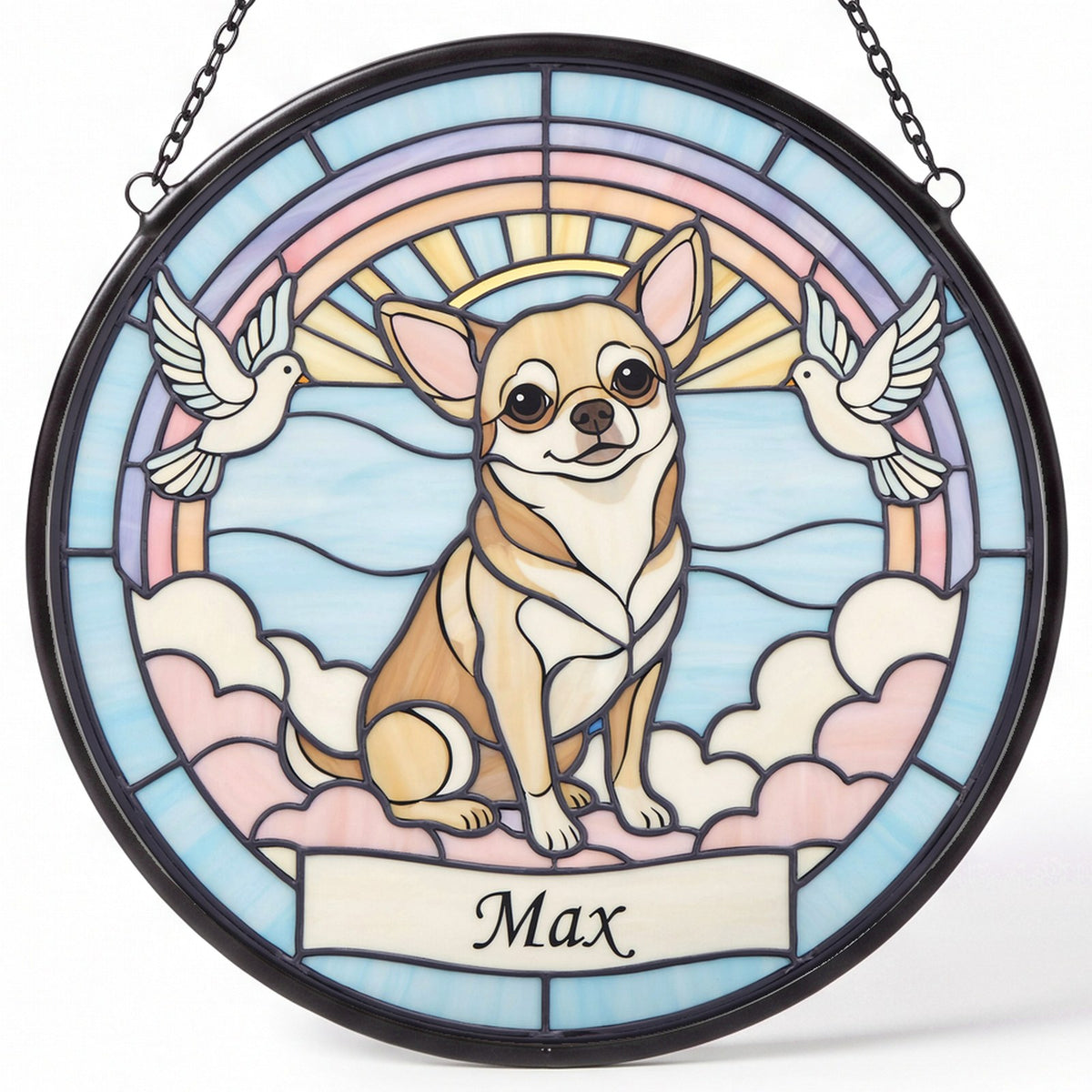 Personalized Chihuahua Memorial Suncatcher Custom Dog Name Gift