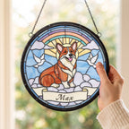 Personalized Corgi Memorial Suncatcher Custom Dog Name Gift