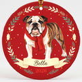 Personalized English Bulldog Dog Ornament 2026 Custom Name Christmas Gift