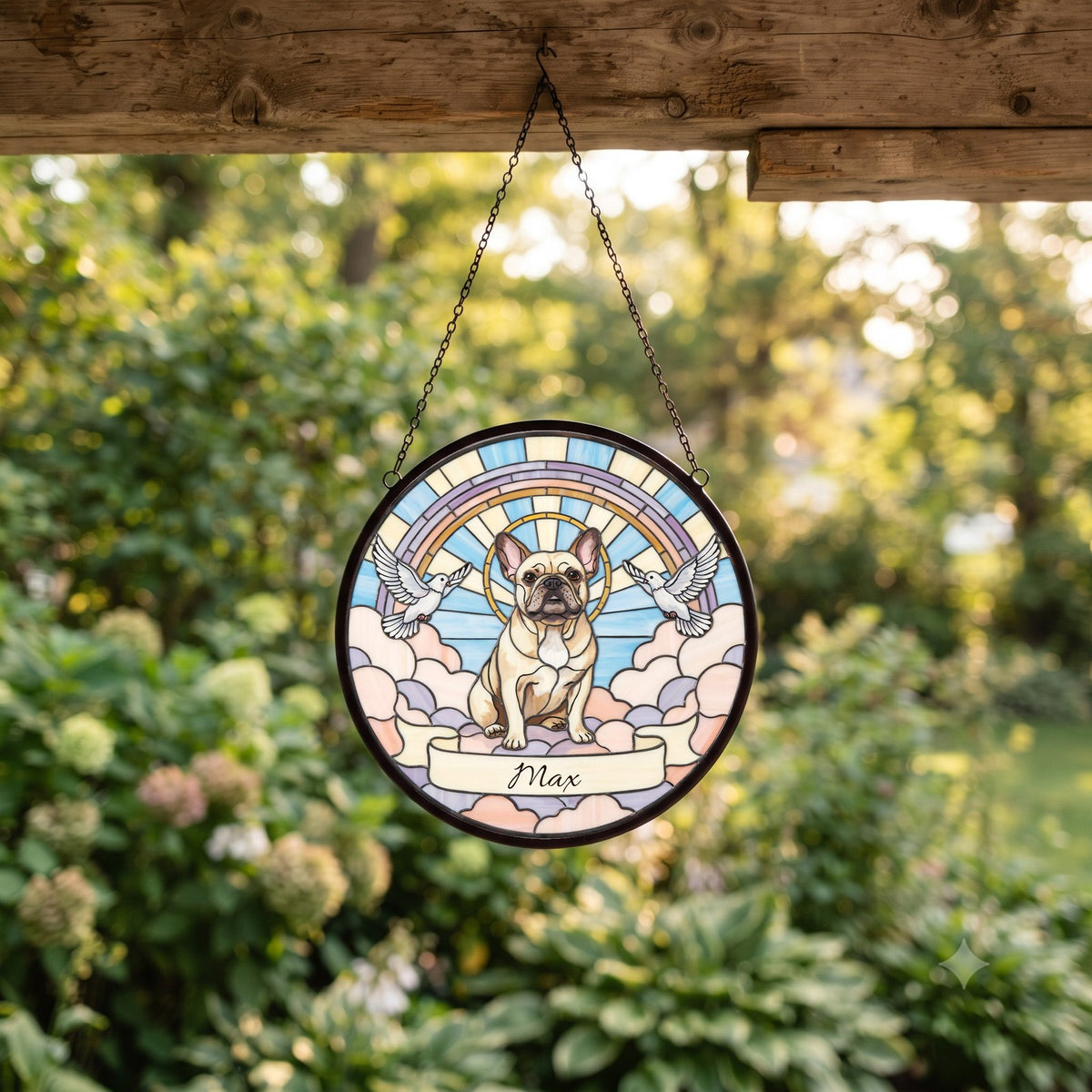 Personalized French Bulldog Memorial Suncatcher Custom Dog Name Gift