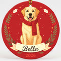 Personalized Labrador Dog Ornament 2026 Custom Name Christmas Gift