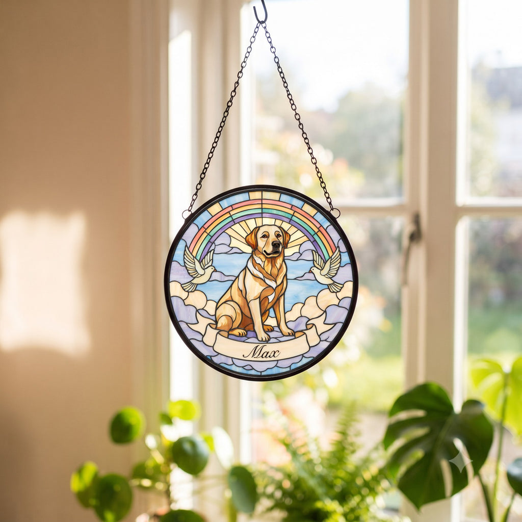 Personalized Labrador Memorial Suncatcher Custom Dog Name Gift