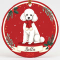Personalized Poodle Dog Ornament 2026 Custom Name Christmas Gift