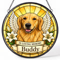 Custom Pet Suncatcher from Photo - Angel Wings Memorial