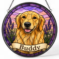 Custom Pet Portrait Suncatcher from Photo - Lavender