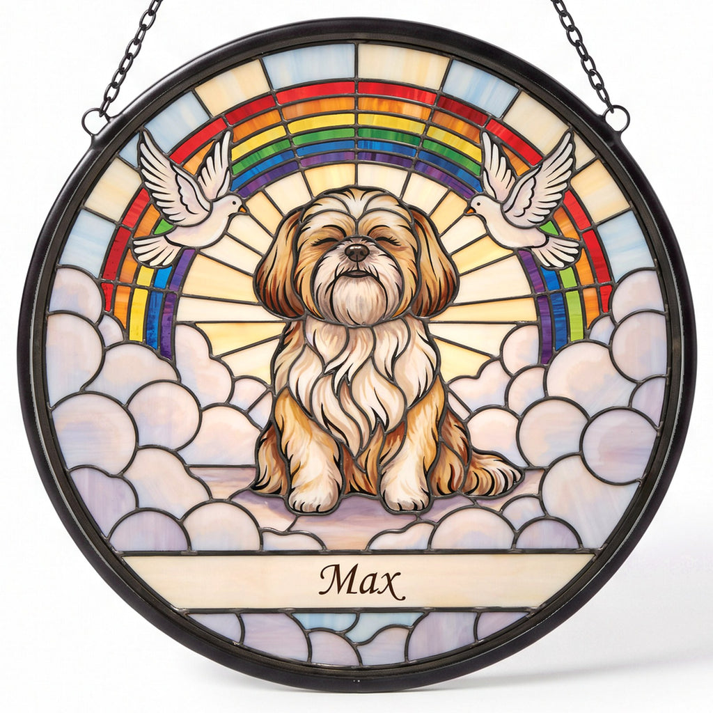 Personalized Shih Tzu Memorial Suncatcher Custom Dog Name Gift
